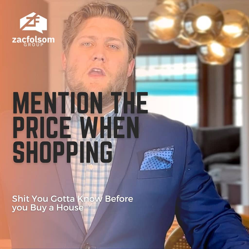 Zac Folsom explaining the importance of mentioning price opinions while walking through houses with a realtor.